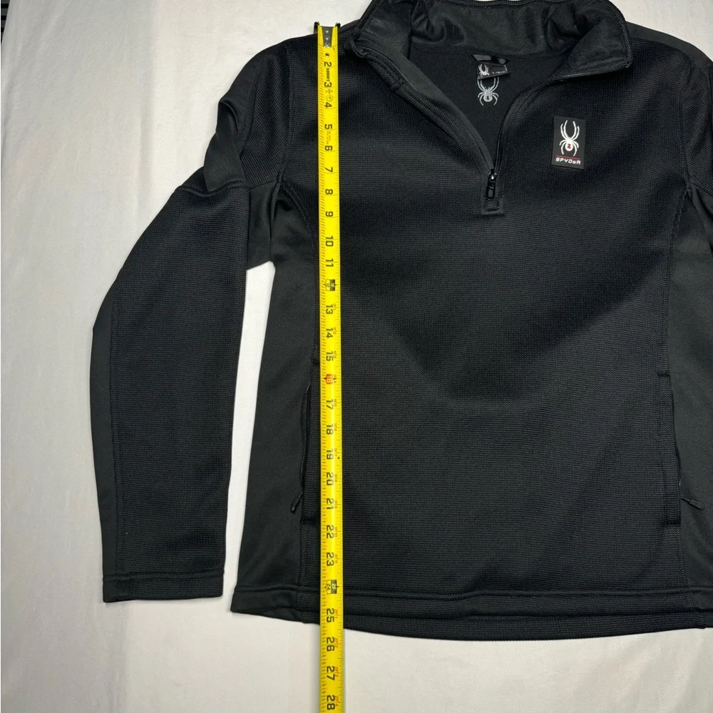 Spyder Ski Snowboard Outdoors 1/4 Zip Fleece Mens‎ Large Black Pullover